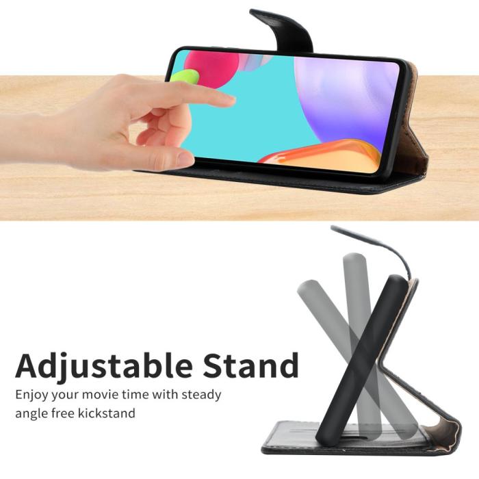 Bild 4, Motorola Moto G84 5G Fodral Äkta Läder Svart