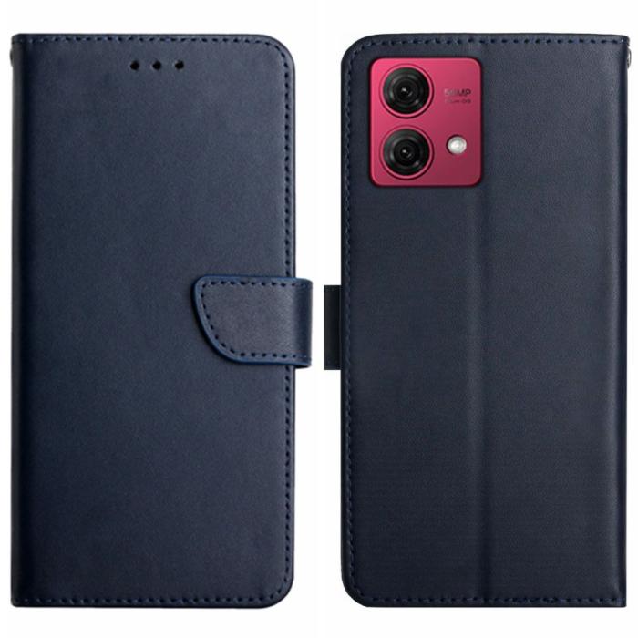 Bild 1, Motorola Moto G84 5G Fodral Äkta Läder Blå