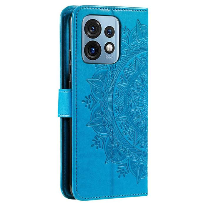 Bild 6, Motorola Edge 40 Pro 5G Fodral Mandala Läder Blå