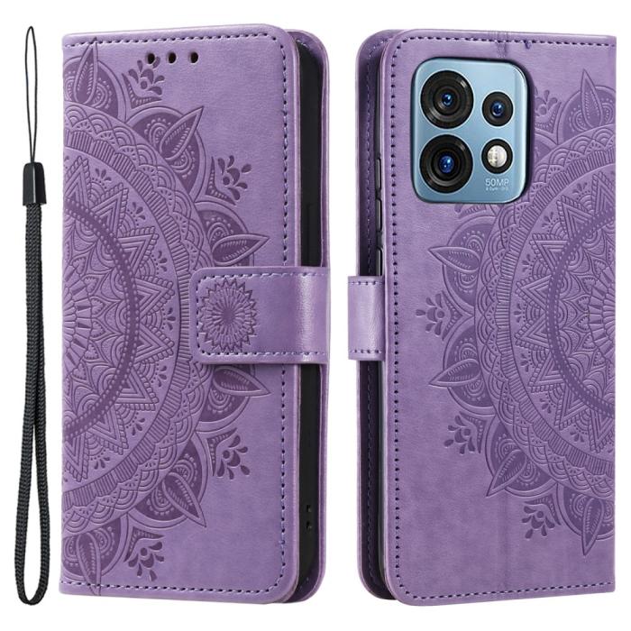 Bild 1, Motorola Edge 40 Pro 5G Fodral Mandala Läder Lila