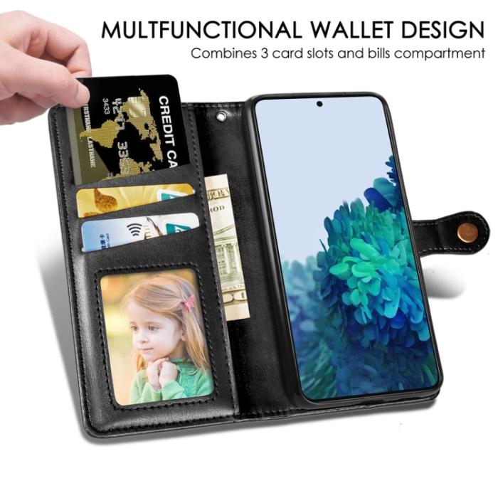 Bild 5, Samsung Galaxy S22 Fodral Solid Läder Magnetisk Mässing Svart
