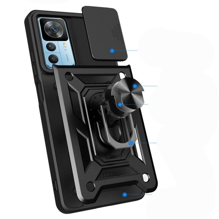 Bild 3, Tech-Protect Xiaomi 12T / 12T Pro Skal CamShield Pro Svart