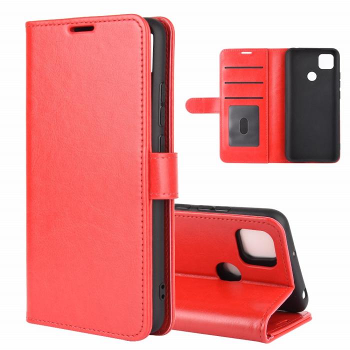 Bild 2, Xiaomi Redmi 9C Fodral Crazy Horse Röd