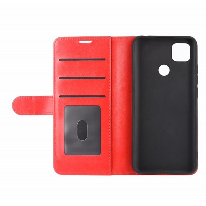 Bild 5, Xiaomi Redmi 9C Fodral Crazy Horse Röd