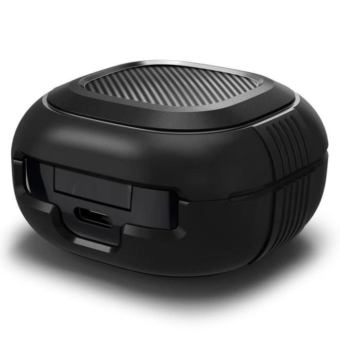 Bild 5, Spigen Galaxy Buds FE/2 PRO/2/LIVE/PRO Fodral Rugged Armor Matt Svart