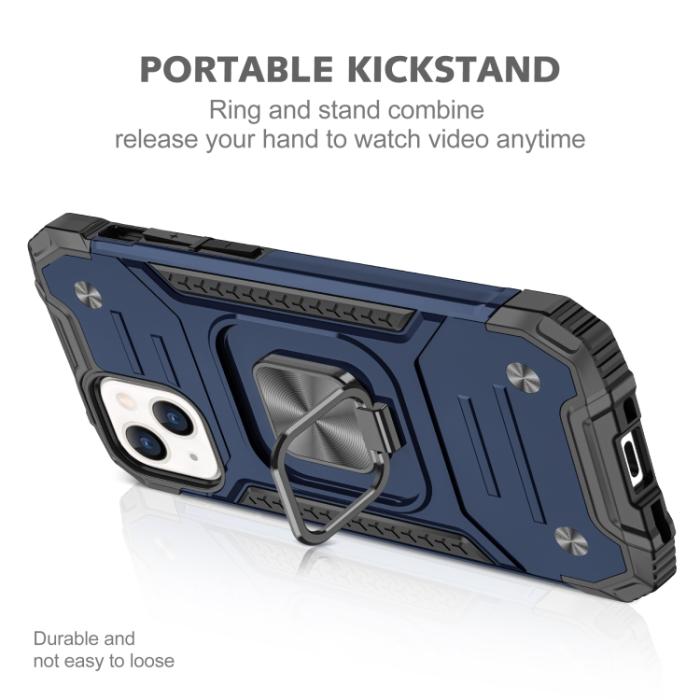 Bild 3, iPhone 14 Pro Skal Shockproof Hybrid Ring Blå