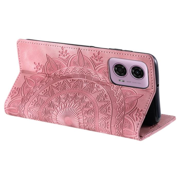 Bild 3, Motorola Moto G04 4G/G24 4G Fodral Filp Mandala Roséguld