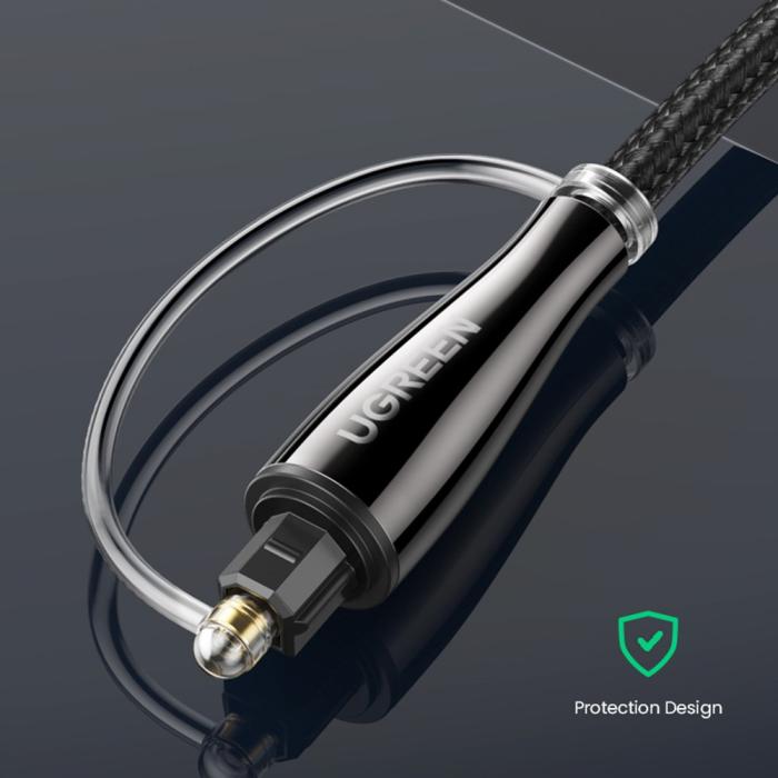 Bild 6, UGREEN 1m Optisk Fiberkabel Toslink Svart