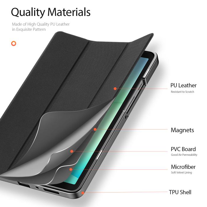 Bild 5, DUX DUCIS Galaxy Tab A11 / A9 Fodral DOMO Tri-Fold Svart