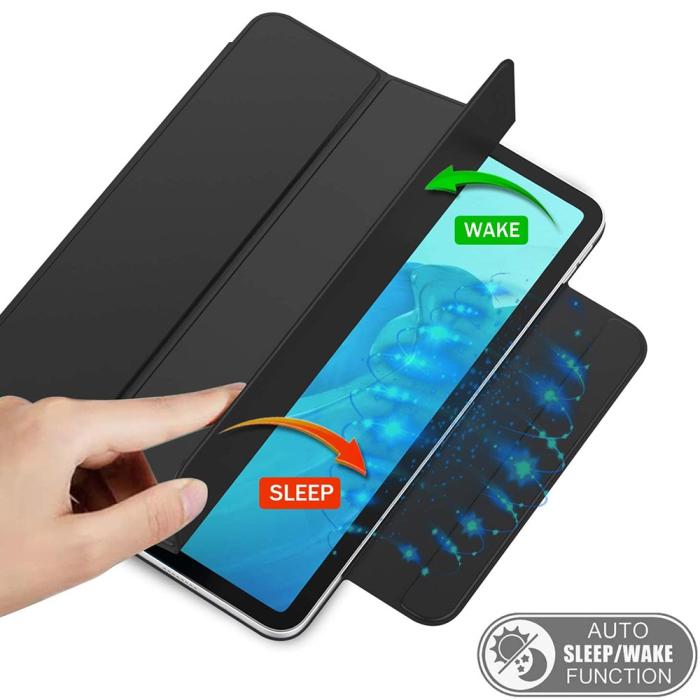 Bild 4, Google Pixel Tablet Fodral 2in1 Magnet Tri-Fold Svart