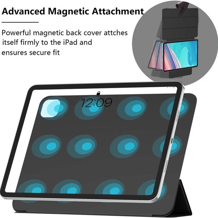 Bild 6, Google Pixel Tablet Fodral 2in1 Magnet Tri-Fold Svart