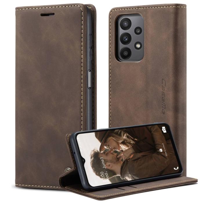 Bild 1, CASEME Samsung Galaxy A23 5G Fodral Flip Läder Brun