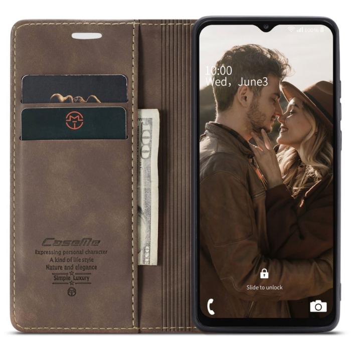 Bild 2, CASEME Samsung Galaxy A23 5G Fodral Flip Läder Brun