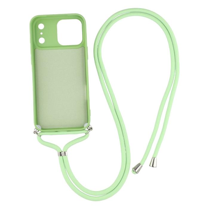 Bild 2, iPhone 17 Pro Skal Med Mobilsnöre TPU Grön