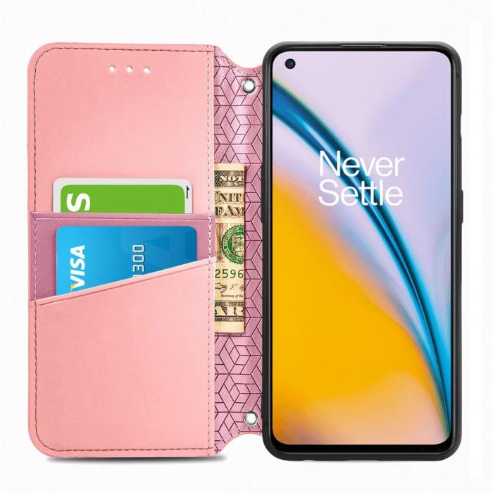 Bild 6, OnePlus Nord 2 5G - Mandala Tryckt Läder Fodral - Rosa