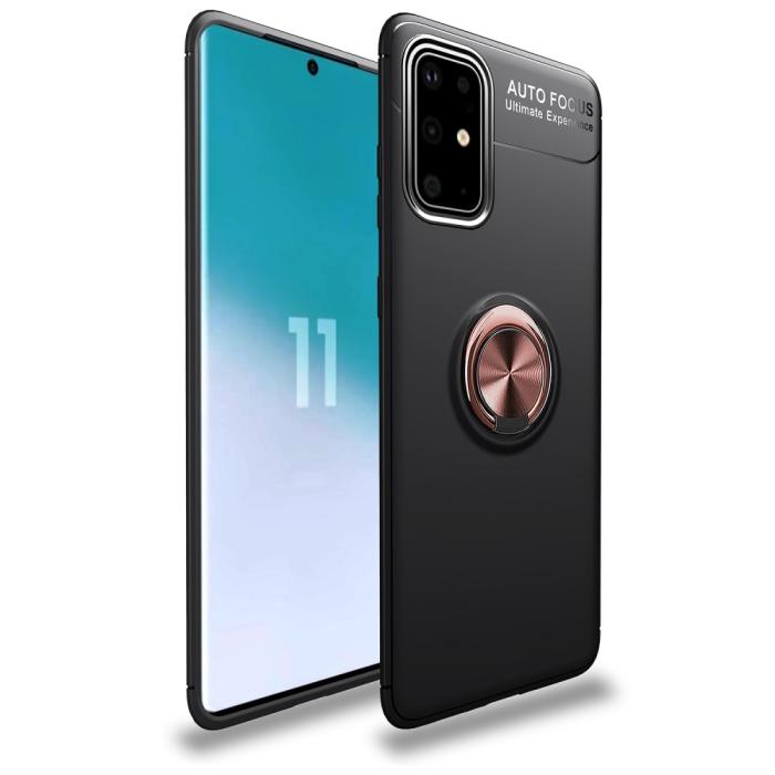 Bild 1, Samsung Galaxy A41 - Ring Skal - Svart/Roséguld