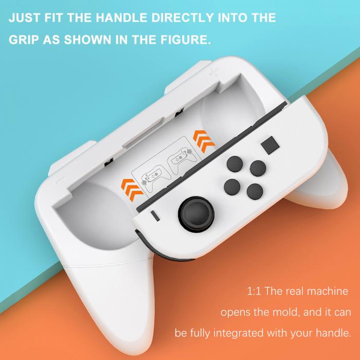 Bild 4, Nintendo Switch OLED 2 st Joy-Con Grepp Vit