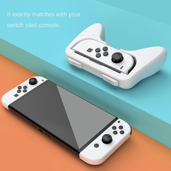 Bild 5, Nintendo Switch OLED 2 st Joy-Con Grepp Vit