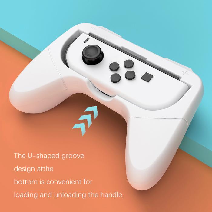 Bild 6, Nintendo Switch OLED 2 st Joy-Con Grepp Vit