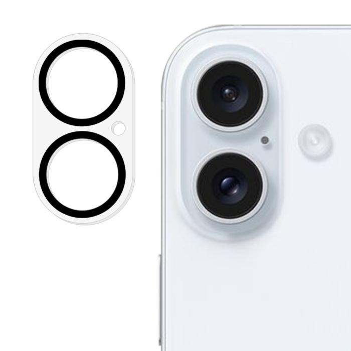 Bild 1, iPhone 16 Plus/16 Linsskydd Härdat Glas Black Rings