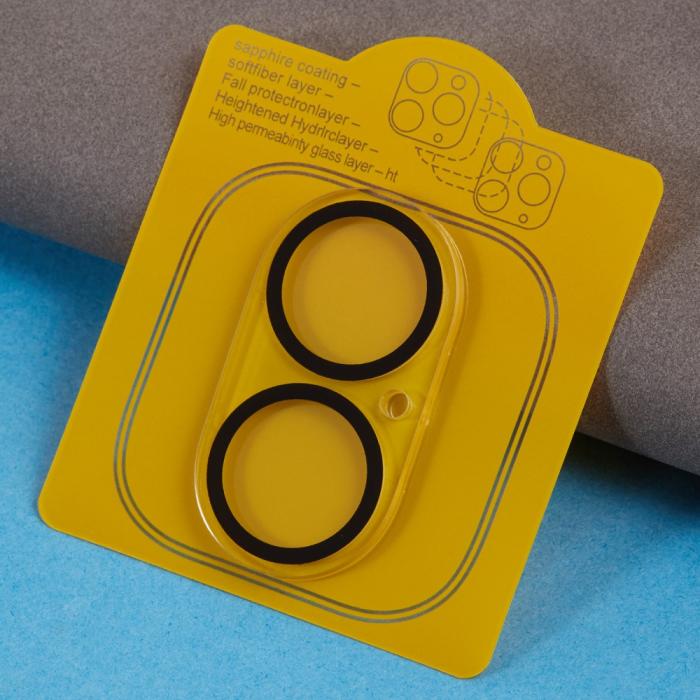 Bild 5, iPhone 16 Plus/16 Linsskydd Härdat Glas Black Rings