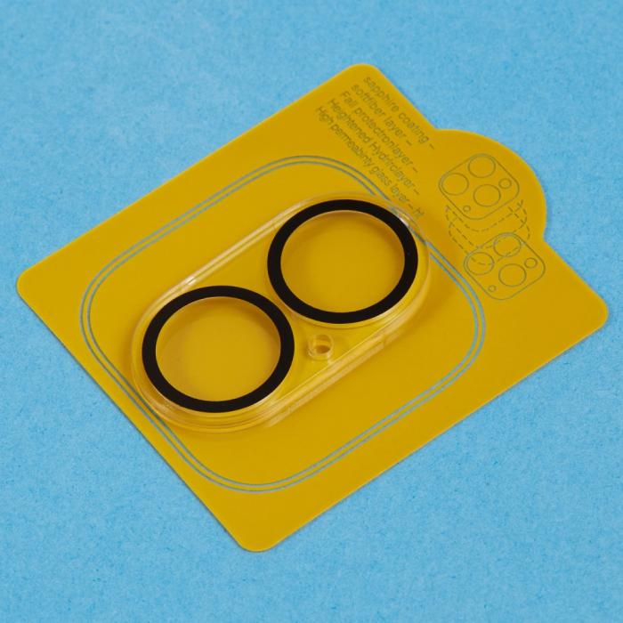 Bild 6, iPhone 16 Plus/16 Linsskydd Härdat Glas Black Rings