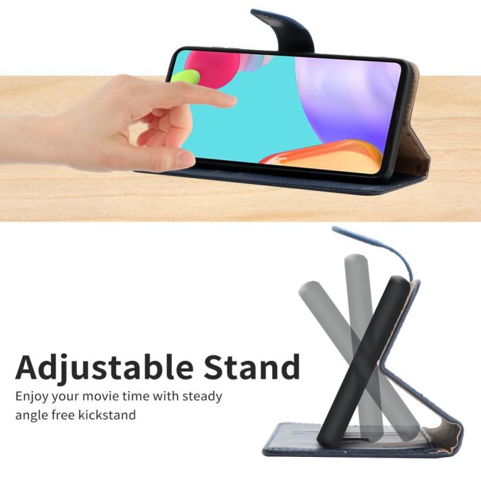 Bild 4, Motorola Moto G84 5G Fodral Äkta Läder Blå