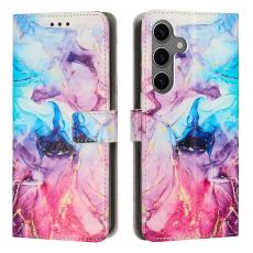 Samsung Galaxy A57 5G Fodral L&auml;der Marmor Rosa / Lila