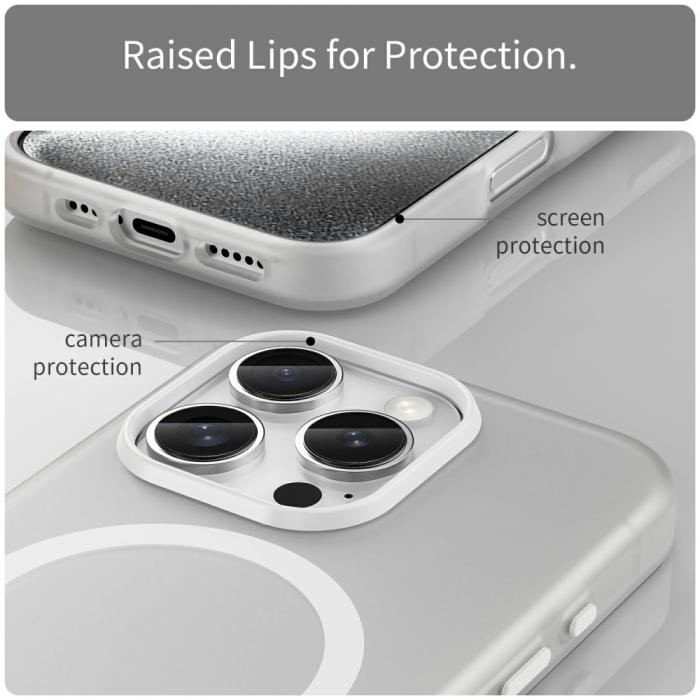 Bild 6, iPhone 16 Pro Skal MagSafe Slim Matt Vit
