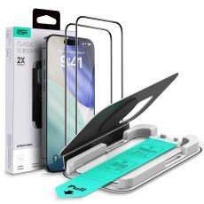 ESR iPhone 17 / 16 Pro 2-PACK Sk&auml;rmskydd UltraFit H&auml;rdat Glas Transparent