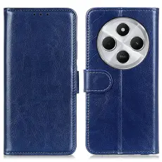 Xiaomi Redmi 14C Pl&aring;nboksfodral Crazy Horse L&auml;der Bl&aring;