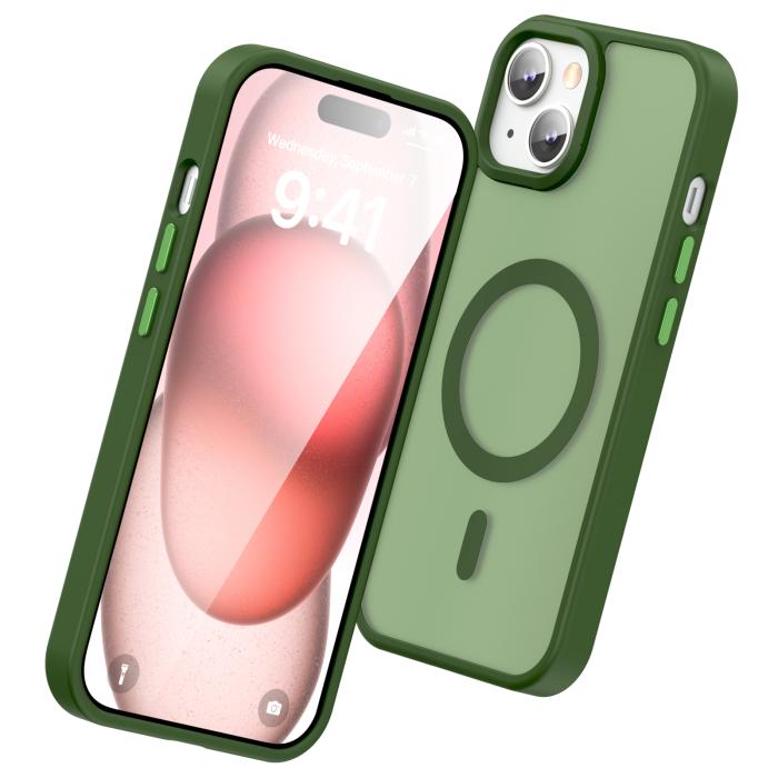 Bild 3, ColorPop iPhone 15 Skal CH MagSafe Matt Grön