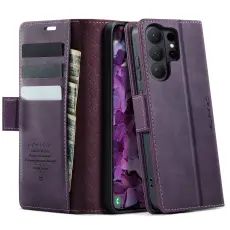 CASEME Samsung Galaxy S26 Ultra Fodral RFID L&auml;der Lila