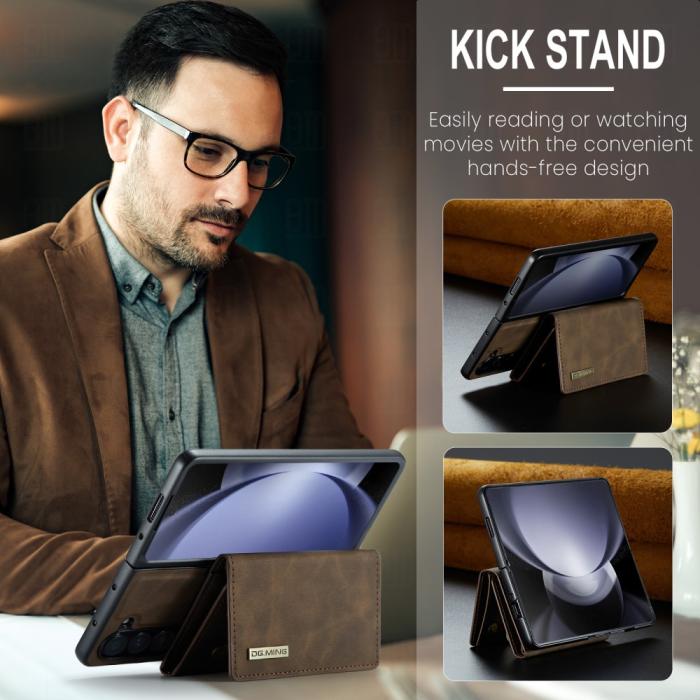 Bild 4, DG.MING Galaxy Z Fold 5 Skal 2in1 Magnetisk Avtagbart Kortfack