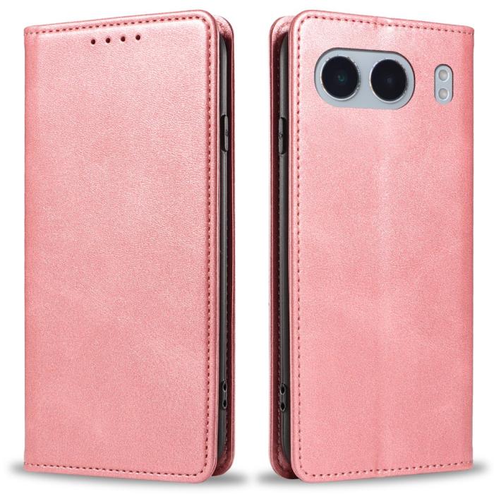 Bild 1, OnePlus Nord 4 Fodral Flip Läder Roséguld