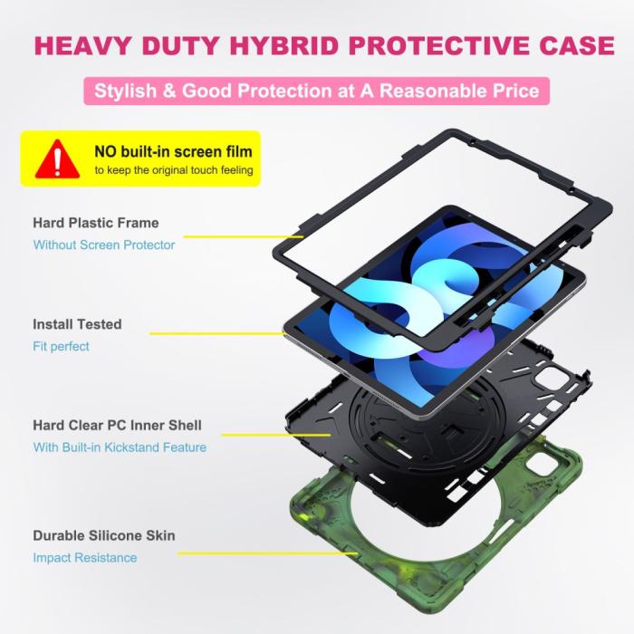 Bild 2, iPad Air 2025-2020 / Pro 11 Skal 360 X-Shape Shockproof