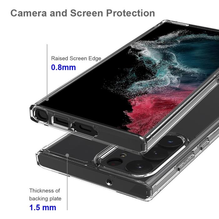 Bild 5, Samsung Galaxy S23 Ultra Skal Shockproof Akryl/TPU Transparent