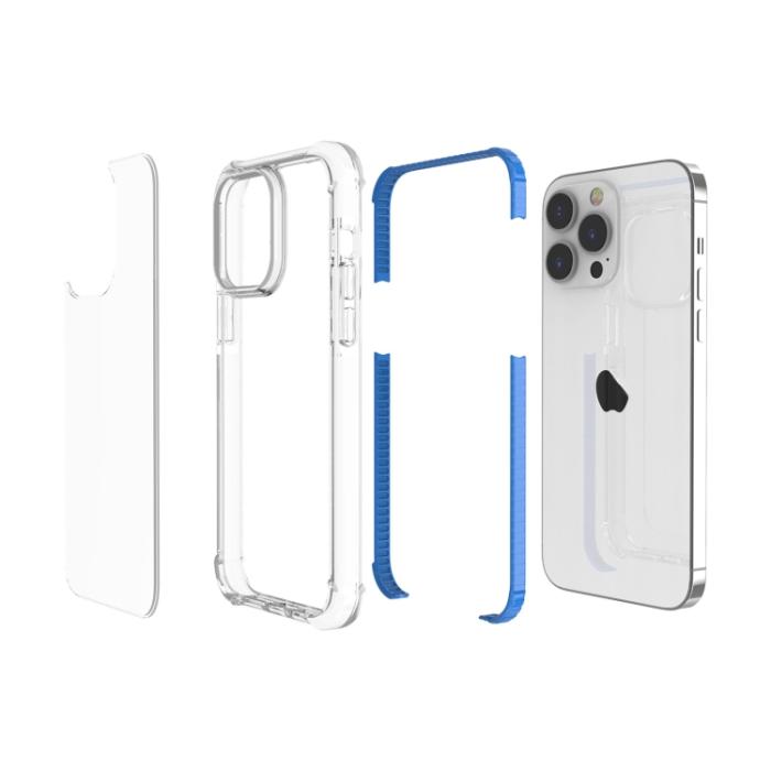 Bild 5, iPhone 15 Pro Skal Shockproof Akryl/TPU Blå