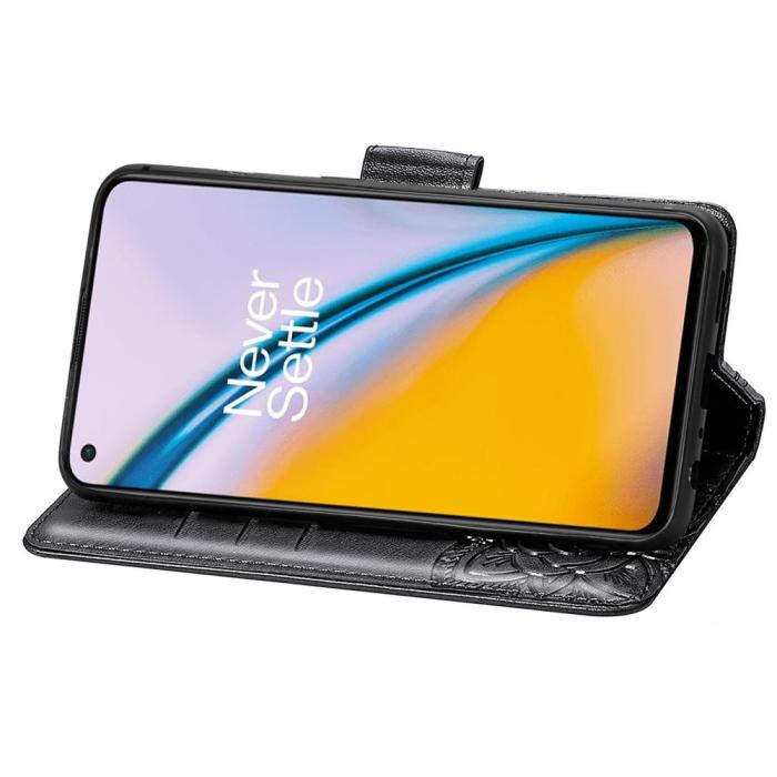 Bild 5, OnePlus Nord 2 5G - Butterfly Läder Fodral - Svart