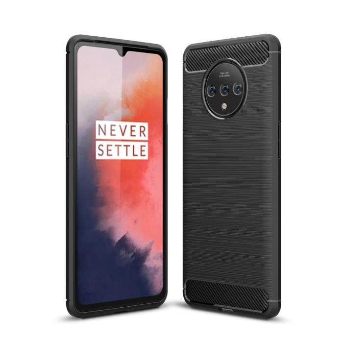 Bild 1, OnePlus 7T - Brushed TPU Skal - Svart