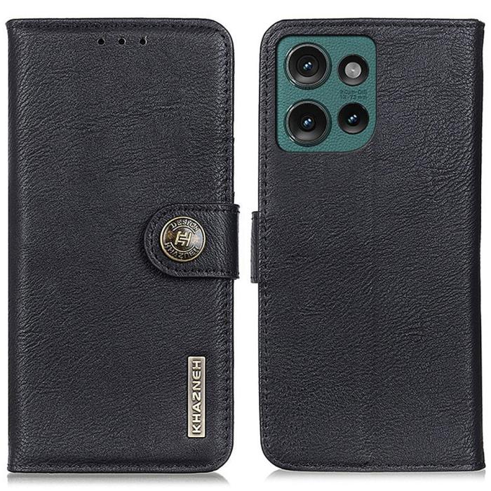 Bild 1, KHAZNEH Motorola Edge 50 Neo Fodral Läder Svart
