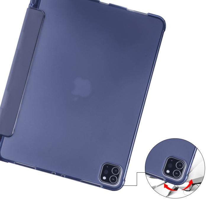 Bild 6, iPad Pro 12.9 Fodral Tri-Fold Pennhållare Blå