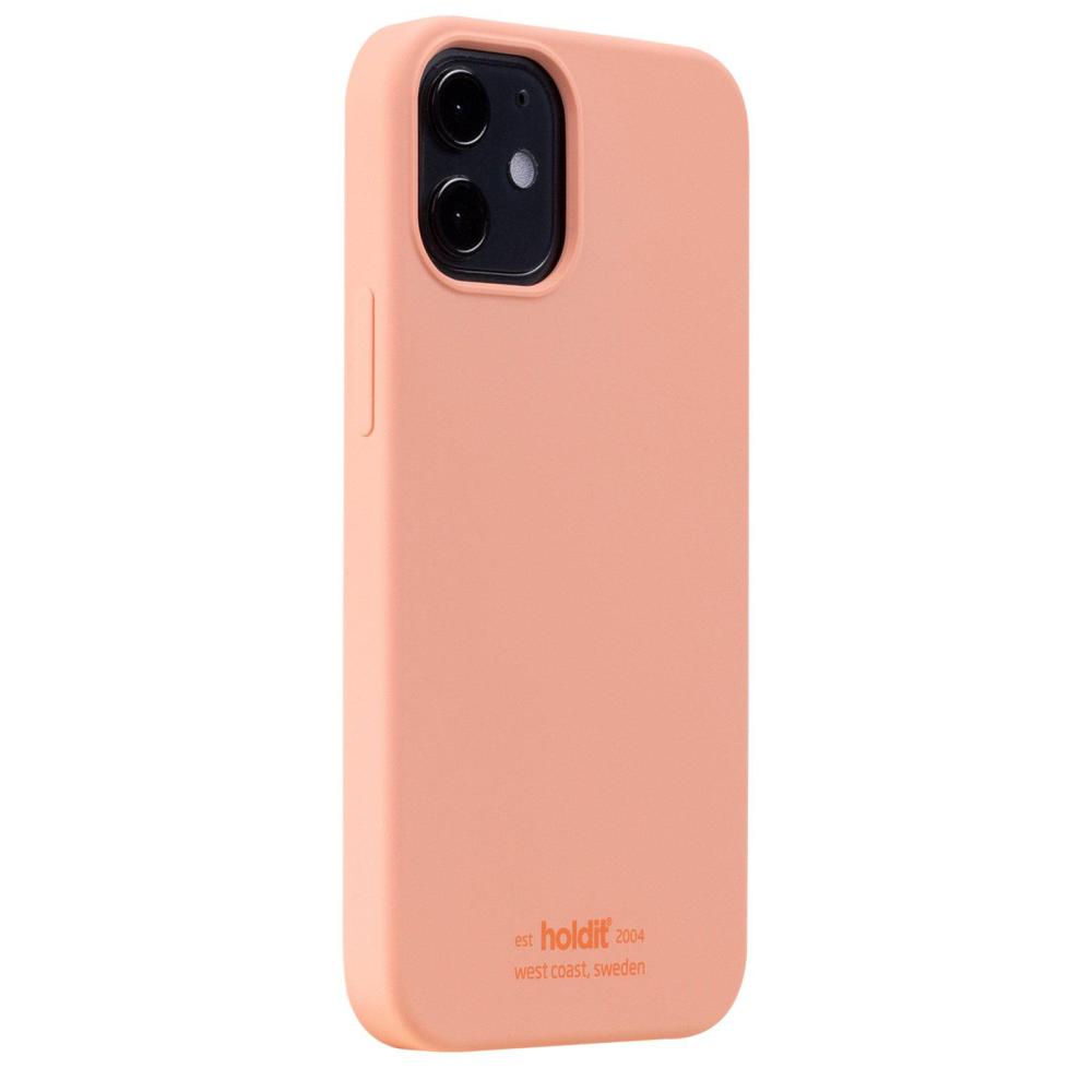 holdit iPhone 12 Mini Mobilskal Silikon Pink Peach