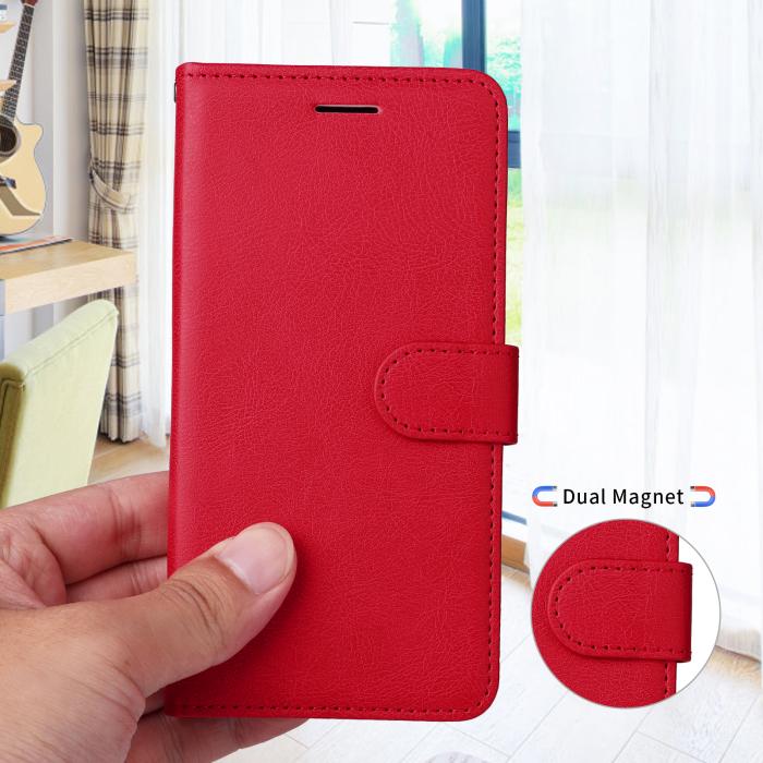 Bild 6, Motorola Moto G86 Power / G86 5G Fodral Läder Röd