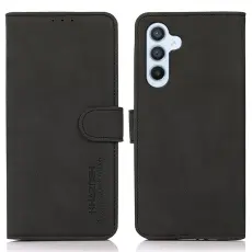 KHAZNEH Galaxy A35 5G Fodral Matt Läder Svart