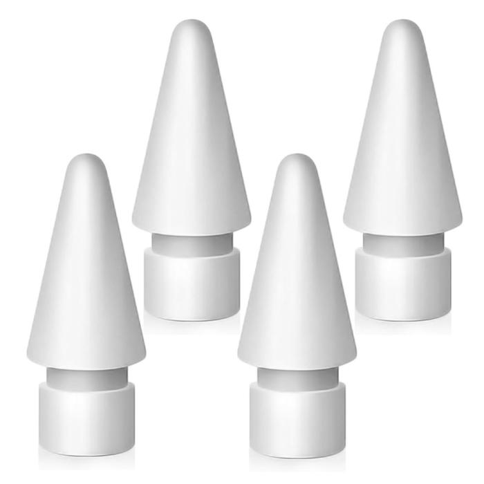 Bild 2, Tech-Protect Apple Pencil 1 / 2 4-PACK Utbytesspets Vit