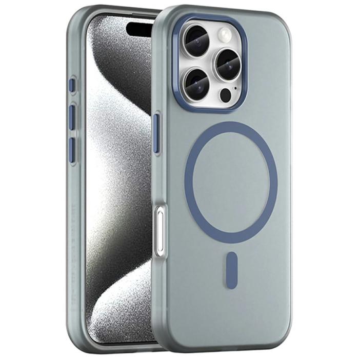 Bild 1, iPhone 16 Pro Skal MagSafe Slim Matt Mörk Blå