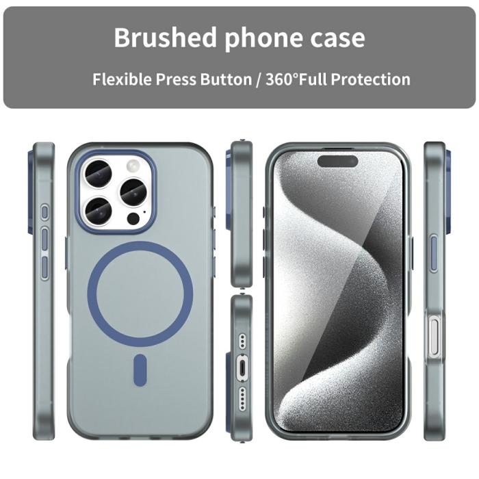 Bild 3, iPhone 16 Pro Skal MagSafe Slim Matt Mörk Blå