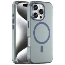 iPhone 16 Pro Skal MagSafe Slim Matt M&ouml;rk Bl&aring;