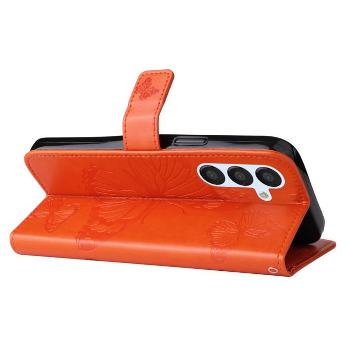 Bild 3, Samsung Galaxy S23 FE Fodral Tryckta Fjärilar Orange